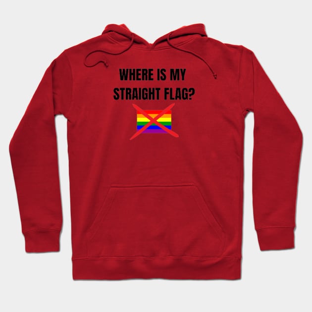 WHERE IS MY STRAIGHT FLAG? Hoodie by BannedShirts